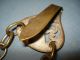 18th Century Fancy 1780 ' S Bright Cut Design Chatelaine Clip & Chain Primitives photo 2