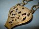 18th Century Fancy 1780 ' S Bright Cut Design Chatelaine Clip & Chain Primitives photo 3