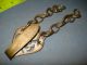 18th Century Fancy 1780 ' S Bright Cut Design Chatelaine Clip & Chain Primitives photo 7
