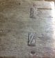 19th C.  Small Antique Bench In Paint Square Nails Primitives photo 2