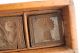 Early Dovetailed 4 Compartment Rectangle 2 Pound Butter Mold With Square Nails Primitives photo 4