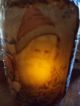 Primitive Folk Art Santa Jar Luminere Grungy &sprinkled In German Glass Glitter Primitives photo 2