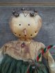 ♥ Primitive Grungy Snowlady Snowman Christmas Doll And Her Candy Cane ♥ Primitives photo 1