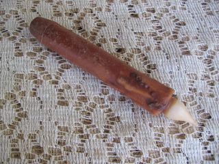 7 Inch Rust Grungy Led Taper Candle With Timer Primitive Crafting New photo