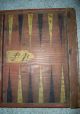 Antique Folk Art Primitive Game Board Backgammon 19th C 1844 Paint Primitives photo 9