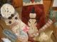 Happy Holiday Primitive Snowman Goodies Ornament & Stocking Lot Primitives photo 1