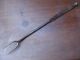 19th C Hand Wrought Iron Cooking Fork Primitives photo 4