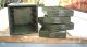 Primitive Green Four Drawer Chest Divided Drawers Old Metal Tool Box Primitives photo 6