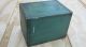 Primitive Green Four Drawer Chest Divided Drawers Old Metal Tool Box Primitives photo 8