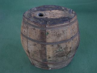 Antique Wooden Canteen Flask Keg. photo