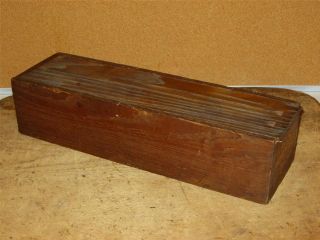 Early 18th C Ct Chestnut Sliding Lid Candle Box In Best Attic Surface photo