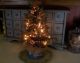 Primitive German Twig Christmas Tree In Vintage Coffee Can W/lites,  Garland,  Ginge Primitives photo 9