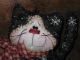 Primitive Hc Holiday Christmas Snowflake Tuxedo Kitty Cat Doll Ornie Tuck Primitives photo 1