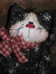 Primitive Hc Holiday Christmas Snowflake Tuxedo Kitty Cat Doll Ornie Tuck Primitives photo 2