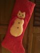 Primitive Folk Art Snow Cat On Old Quilt Christmas Stocking Primitives photo 8