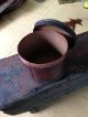 Small Round Wood And Metal Pantry Box Signed,  Great Patina Primitives photo 3