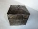 18th Century Tin And Pewter Tinder Box Complete W/ Flint,  Striker And Candle Primitives photo 4