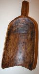 Antique Country Primitive Carved Wooden Grain Scoop,  19th Century Barn Find Primitives photo 4