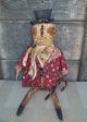 ♥ Primitive Grungy Snowman Christmas Doll And His Candy Cane ♥ Primitives photo 3