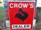 Vintage 1950`s Crow`s Seed Dealer Sign Tin Sign Primitives photo 1