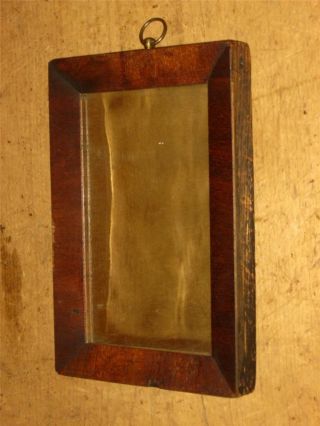 Great 19th C American Miniature Mirror In Untouched Attic Surface photo