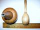 Rare Vintage Treen Wooden Turned Funnel And Pestle Primitives photo 3