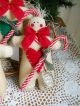 3 Primitive Folk Art Ginger Bread Men Ornies / Bowl Fillers Christmas Primitives photo 1