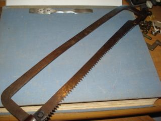 Early 18th Century Cherry Handle Wood/medical Saw 17 Inch Lenght Must See Iron photo