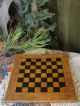 Antique Wooden Checkers Game Board Primitive Folk Art Handmade Primitives photo 1