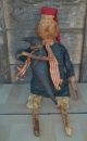 ♥ Primitive Grungy Snowman Christmas Doll And His Crow ♥ Primitives photo 3