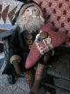 Primitive Folk Christmas Vintage Made Santa Wool Heart Otdc Doll Primitives photo 1