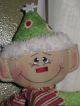 Primitive Hc Holiday Christmas Hanging Santa Claus Helper Elf Doll Hugger Primitives photo 2