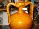 17th Early 18th Century German Redware Costreal Two Handle Wine Jug Glaze Primitives photo 4