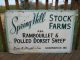 Antique Sheep Farm Sign Spring Hill Stock Farms Greenwood Indiana Antique Sign Primitives photo 1