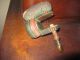 Dreat Old Painted Wood Pincushion Sewing Clamp Primitives photo 1