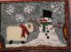 Punch Needle Box Folk Art Snowman Sheep Snowflakes Winter Blizzard Christmas New Primitives photo 3