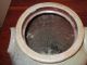 Early Gray Ovoid Stoneware Pottery Crock Cobalt Blue Leaf Design Primitives photo 3