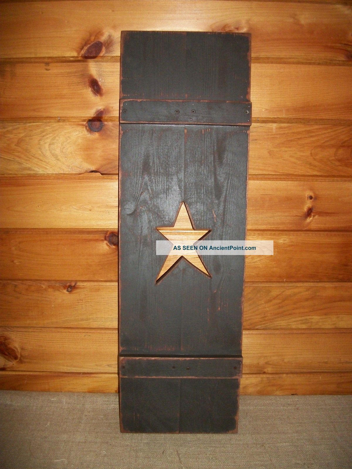 Primitive Black 3 Ft.  Shutter/country/rustic/distressed/old/worn/star Primitives photo