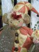 Primitive Christmas Elf Snowman Doll Folk Art Elf W/ Snowman Doll Antique Quilt Primitives photo 1