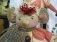 Primitive Christmas Elf Snowman Doll Folk Art Elf W/ Snowman Doll Antique Quilt Primitives photo 2