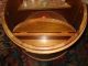 Antique Large Firkin Sewing Bucket W/lid Condition Primitives photo 5