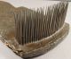 B - 19th Century Flax Hetchel,  Incised Crosshatch Design With Star,  Square Spikes Primitives photo 2