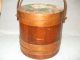 Vintage Firkin Primitive Wooden Sugar Pantry Sewing Bucket Primitives photo 4
