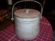 Buttermilk Vintage Wood Firkin/pantry Box - Middle Of Stack Primitives photo 8