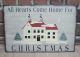 Prim Style Holiday Christmas Wood Sign All Hearts Come Home For Christmas Hp Primitives photo 1