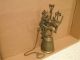 Vintage Old Hanging Bell Brass And Metal Very Cool Check It Out Primitives photo 2