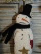Primitive Punch Needle Christmas Winter Snowman Vintage Style Makedo Primitives photo 4