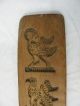 Great Large Antique Country Folk Art Wood Carved Butter Or Cookie Mold Primitives photo 2
