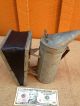 Antique / Vintage Galvanized Bee Smoker W/ Bellows - Bee Keepers Tool Primitives photo 1
