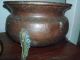 Awesome Antique Footed Copper Planter Patina Primitive Americana Primitives photo 2